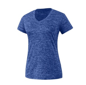 เสื้อยืดคอวีแขนสั้นสำหรับผู้หญิงเสื้อยืด180จีเอสเอ็มเสื้อยืดแขนสั้นน้ำหนักเบา - Product Image 5