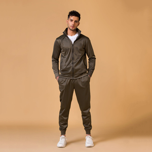 Olive <b>Zip</b> Through Winter Tracksuit for Men Premium Quality Men Winter Two Piece Set Male Jogger Sets - Product Image 6