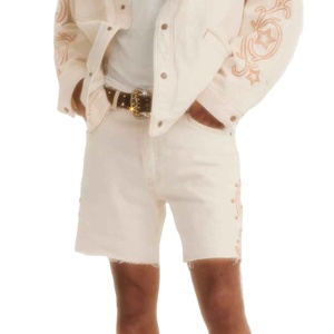 Pantalones cortos de mezclilla de verano informales de cintura media para hombre personalizados OEM tejido de punto transpirable de alta calidad Exportación de proveedores de Pakistán - Product Image 1