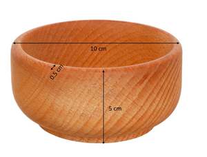 Tazón Pequeño de Madera de Haya para Yogur - Tazón Mini de Madera Natural de 10 cm para Desayuno y Postre - Product Image 2