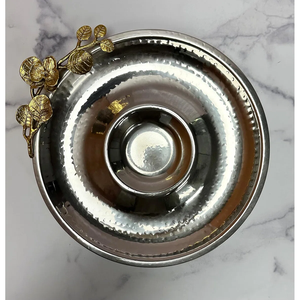 Shiny Silver Finished <b>Chip</b> <b>Dip</b> Tray Stainless Steel <b>Chip</b> <b>And</b> <b>Dip</b> <b>Bowl</b> For Serving <b>Chip</b> <b>And</b> Other Snacks Supplied by India - Product Image 5