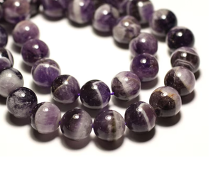 Collier en cristal naturel, perles d'améthyste chevron lisses, pierre rouge polie, bijoux, brin lâche, grossiste en pierres précieuses pour la guérison - Product Image 3