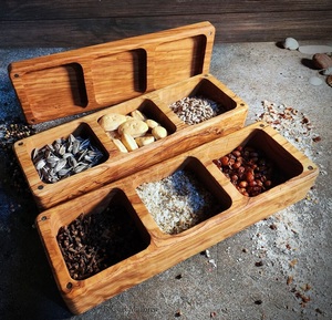 Boîte à épices en bois de qualité supérieure 2025 pour la cuisine, rangement d'épices et d'herbes pour la maison et la cuisine - Product Image 1