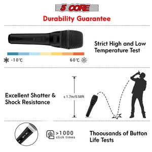 5Core XLR <b>Microphone</b> Dynamic Mic Karaoke <b>Singing</b> Studio Microfono Handheld Mics - Product Image 6