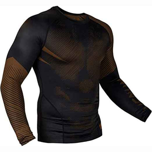 Vente en gros et fabricant Vêtements d'extérieur Rash Guard T-shirts Manches longues Ras du cou Rash Guard pour hommes personnalisé OEM - Product Image 3