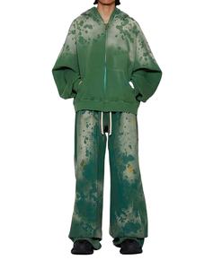 Survêtement OEM délavé à l'acide surdimensionné en détresse lourd meilleure qualité survêtement zippé pour hommes au meilleur prix - Product Image 1