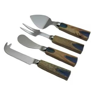 ชุดชีสทรงสี่เหลี่ยมพร้อมสติกเกอร์พิมพ์ลายด้ามไม้สำหรับร้านอาหารงานแต่งงานโต๊ะแบบแบนสำหรับงานแต่งงาน - Product Image 2