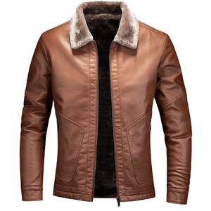 2025 Most Popular High Street Custom <b>Men's</b> Genuine Cowhide Leather <b>Jacket</b> Stand Collar Quick Dry Breathable Winter Pakistan Made - Product Image 2