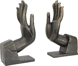 Decorative Bookends Praying Hands Bookends Hands Cast Iron Big Size 10 inches