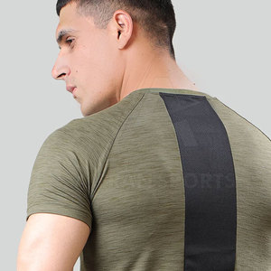 2023 vente en gros personnalisé course vêtements de sport t-shirts Compression hommes Fitness vêtements O cou t-shirts - Product Image 4