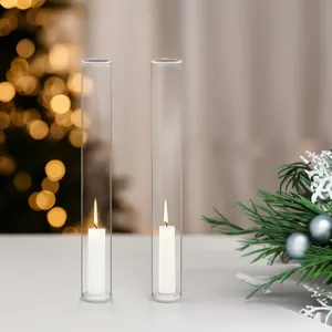 HST0324 - Tubo de Chimenea Transparente para Velas Tipo Huracán [Sin Base] - 3 x 24 - Product Image 3