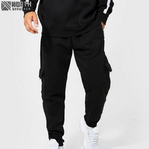 Customized Winter Men's Tracksuit <b>Jogger</b> <b>Set</b> with Custom Logo Elastic Waist 100% Cotton Breathable Gym Wear OEM - Product Image 3