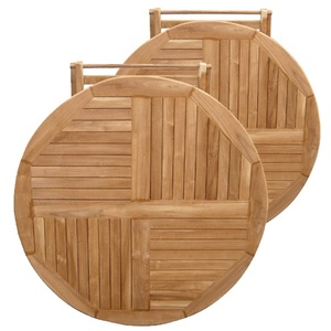 โต๊ะพับโต๊ะกลมเฟอร์นิเจอร์กลางแจ้งโต๊ะพับไม้สักธรรมชาติโต๊ะรับประทานอาหารสำหรับลานหรือเฟอร์นิเจอร์สวนผลิตภัณฑ์ที่มีชื่อเสียง - Product Image 1