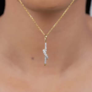 Gold Starcross Lab Grown Diamond Pendant Luxury Charms Collection - Product Image 6