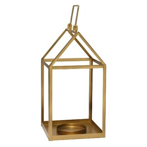 Lanterne suspendue vintage en fer doré, bougeoir décoratif pour Noël, mariages et fêtes, échantillon disponible QAMAR - Product Image 3