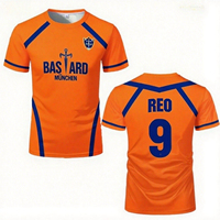 Nouveau maillot de football de futsal REO Blue Lock Anime Munich Summer pour enfants/adultes, t-shirt décontracté à manches courtes pour le sport