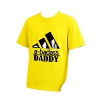 T-shirt pour homme en coton 65% + élasthanne 35% imprimé (impression graphique) devant, décontracté, streetwear, vêtements de plage, jaune, t-shirt pour homme à manches courtes, coupe régulière