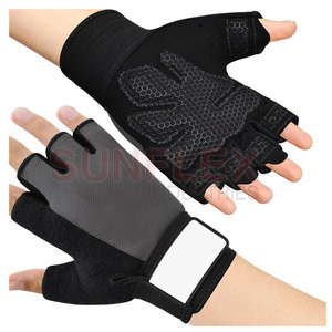 Guantes de Cuero Resistentes para Levantamiento de Pesas, Medios Dedos, Impermeables y Antideslizantes, Diseño Personalizado, MOQ Bajo, para Gimnasio, Venta al Por Mayor - Product Image 1