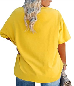 Camiseta de mujer de talla grande personalizada de alta calidad, camiseta de talla grande de tendencia para mujer, camisetas de gran tamaño para la temporada de verano - Product Image 5