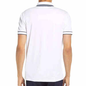 Polo de Alta Calidad, Corte Ajustado, Secado Rápido, Transpirable, de Algodón y Lona, Diseño Liso, Manga Corta - Product Image 2
