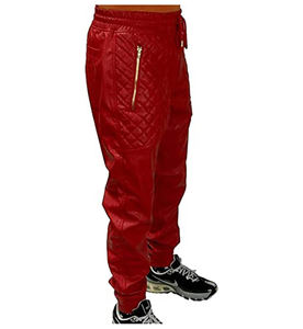 Chándal a prueba de viento para hombre, chaqueta de cuero PU con cremallera, conjunto de dos piezas, chándales ajustados, novedad - Product Image 3