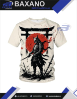 T-shirt pour hommes, col rond, uni, respirant, style streetwear, mélange polyester/coton, design personnalisé, pour les fans d'anime.