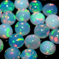 Opale d'Éthiopie de qualité AA, faite à la main, multi-feu, pierre précieuse naturelle, vente en gros, approvisionnement illimité, 3 carats, taille brillant, Mehrajudin