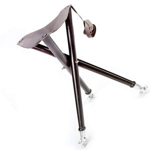 High Quality Custom Made Portable Eco-Friendly Leather Folding Camping Stool Quality Wooden <b>Tripod</b> Chair Outdoor <b>Hunting</b> - Product Image 6