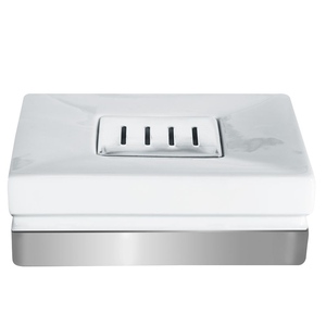 Portasapone in porcellana Spirella 'Roma' bianco, 4,5 x 8,0 x 12,0 cm - Product Image 1