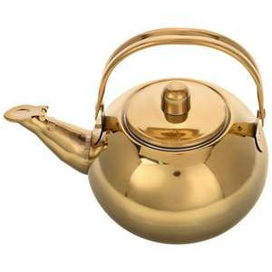 Bouilloire à thé en laiton artisanale pour une mise en scène de cuisine décorative avec une brillance premium et un design classique - Product Image 1