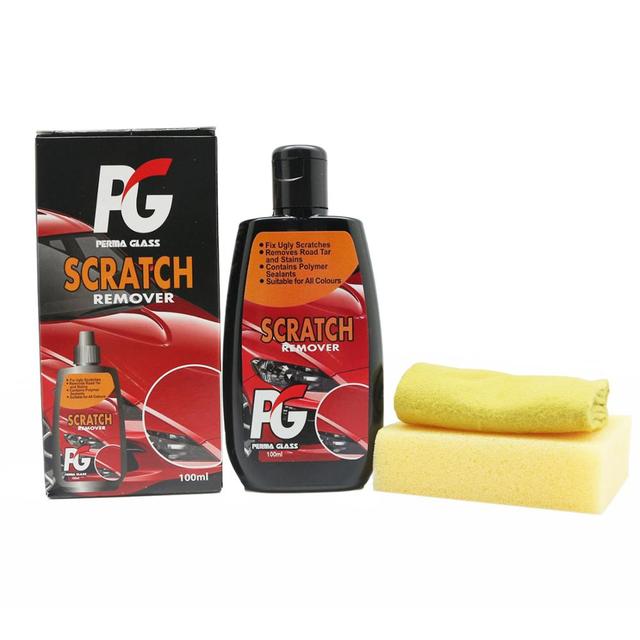 PG Perma Glass Scratch Remover Kit Set 100ml Full Size Car Polish 3-Year Expiration Made in Malaysia Recovers Car Surface