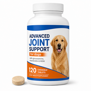 Soutien Articulaire OEM pour Chiens – 120 Comprimés à Croquer – Glucosamine, Chondroïtine, Acide Hyaluronique – Soin de l'Arthrite Canine – Marque Privée - Product Image 1
