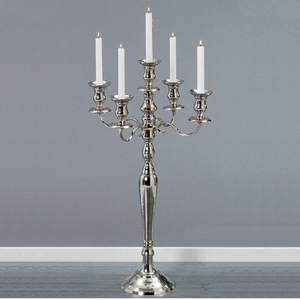 Home & Wedding Decorate Aluminum <b>Candelabra</b> in 5 Arms Silver Finished Best Wholesale Prices for Tabletop Decorate & Restaurants - Product Image 6
