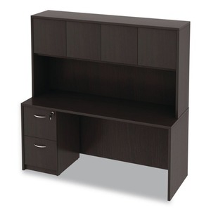 Alera ALEVA256624ES Série Valencia 65 pouces. X 23,6 pouces. X 29,5 pouces Coques de meuble-credit Espresso pour casiers de rangement - Product Image 6