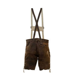 German Austrian Lederhosen <b>for</b> <b>Men</b> Vintage Distressed Leather <b>Shorts</b> and <b>Long</b> Pants Embroidered Bavarian Traditional Wear - Product Image 6