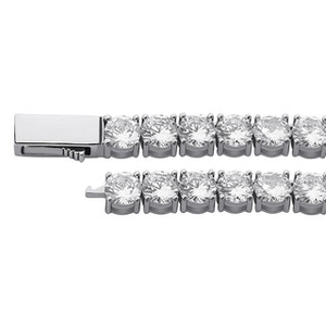 สร้อยคอเทนนิสเพชรแท้เพาะเลี้ยงในห้องปฏิบัติการ ดีไซน์ฮิปฮอปสุดเท่ สำหรับทุกเพศ  ทองคำขาว 14K ชุบทองคำชมพู ความใสระดับ VVS ได้รับการรับรองจาก IGI คุณภาพเยี่ยม - Product Image 6