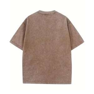 Ensemble t-shirt et short surdimensionné délavés à l'acide personnalisés unisexe deux pièces respirantes pour hommes pour l'été - Product Image 3