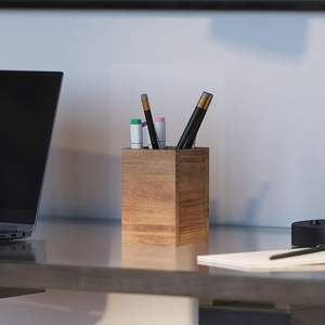 3 PIECE Rustic Wooden Desk Organizer Set- Rustic <b>Mail</b> Organizer for Desktop - Great for Rustic or Industrial Home - Product Image 4