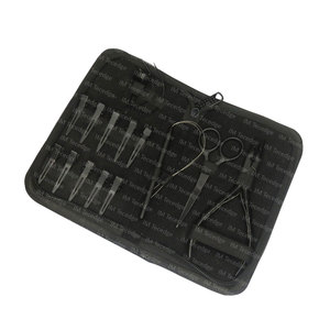 C Type Kit Set pour Extensions de Cheveux Noirs Y Compris Pinces Clips Ciseaux Boucle-Outils Métalliques pour l'Épilation Humaine - Product Image 1