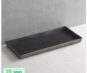 Bandeja de madera con patrón tejido elegante Bandeja de servicio elegante para comedor y decoración del hogar Uso multiusos - Product Image 3