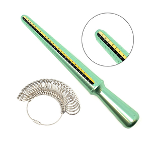 Màu Xanh lá cây kim loại đồ trang sức ngón tay vòng trục gá đo công cụ đo thanh nhiệm vụ nặng nề Vòng cáng <span class=keywords><strong>enlarger</strong></span> <span class=keywords><strong>Reducer</strong></span> sizer trục gá - Product Image 5