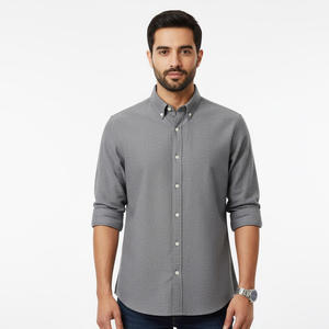 Camisas de hombre Premium Oxford camisa tela de algodón negocios ropa Formal OEM fábrica logotipo personalizado diseño ropa al por mayor proveedor - Product Image 1