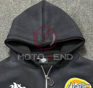 Trending Men's Custom Letter basics Printing Oversize Hoodie Casual Hip Hop Hoodie 100% Cotton Distressed Wash Hoodie Men - Product Image 5