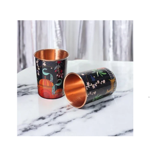 Copper printed <b>glass</b> Plated Wine Whiskey Cup <b>Glasses</b> 450ML Small <b>Glass</b> for handmade 2 <b>glass</b> - Product Image 2