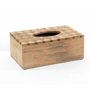 Porte-boîte à mouchoirs en bois de bouleau de Carélie de luxe distributeur de mouchoirs de table décoratif élégant pour accessoires de maison et de bureau - Product Image 5