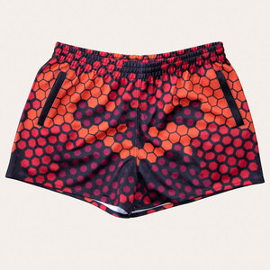 Short de football à sublimation en polyester 100% personnalisé, vêtements de football de rugby respirants avec poches zippées pour hommes et femmes - Product Image 1