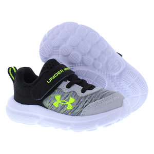 Zapatos para Bebés/Niños Pequeños Under Armour Assert 10 con Cierre Alternativo, Color: Gris Modo/Grado Oscuro/Amarillo de Alta Visibilidad, 100% Auténticos - Product Image 3