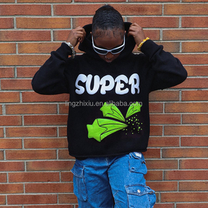 Sudadera con Capucha Extra Grande para Hombre, 100% Algodón, 500 GSM, Gruesa, Estilo Urbano, con Forro Lavado y Logotipo Personalizado - Product Image 4
