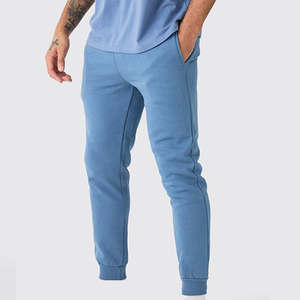 Wholesale <b>Men's</b> <b>Slim</b> <b>Fitted</b> Sweatpants Streetwear Fleece Material Heavyweight <b>Joggers</b> Hot Selling Plain Breathable Design - Product Image 1