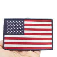 Parches Tejidos 3D de la Bandera de EE. UU. de Alta Definición, Ecológicos, con Letras del Alfabeto en Inglés y Flores, para Gorras, con Gancho Táctico
